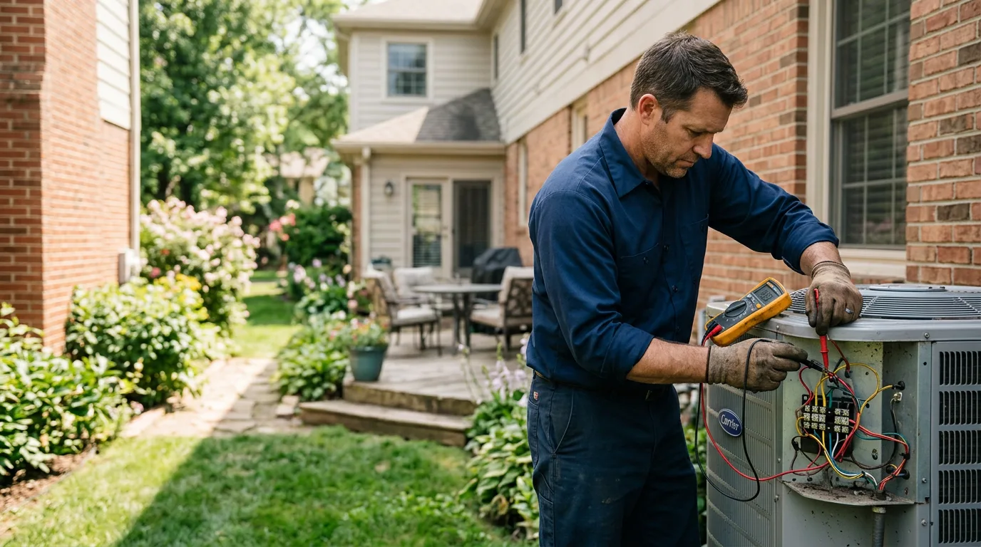 HVAC technician working near Huntington, IN